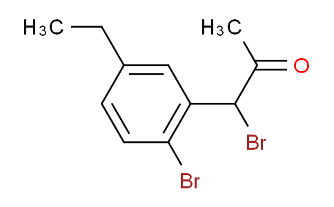 CAS No. 1803744-05-9, 1-Bromo-1-(2-bromo-5-ethylphenyl)propan-2-one