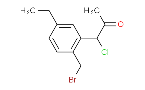 CAS No. 1804162-93-3, 1-(2-(Bromomethyl)-5-ethylphenyl)-1-chloropropan-2-one