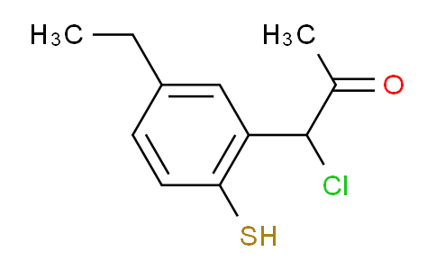 CAS No. 1804159-52-1, 1-Chloro-1-(5-ethyl-2-mercaptophenyl)propan-2-one