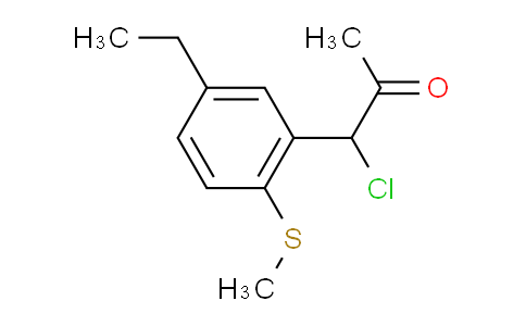 CAS No. 1803726-40-0, 1-Chloro-1-(5-ethyl-2-(methylthio)phenyl)propan-2-one