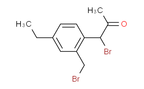 CAS No. 1803880-61-6, 1-Bromo-1-(2-(bromomethyl)-4-ethylphenyl)propan-2-one