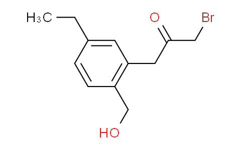 CAS No. 1806484-07-0, 1-Bromo-3-(5-ethyl-2-(hydroxymethyl)phenyl)propan-2-one