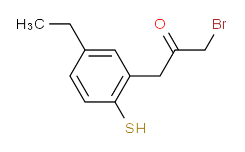 CAS No. 1806484-86-5, 1-Bromo-3-(5-ethyl-2-mercaptophenyl)propan-2-one