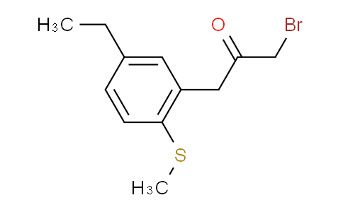 CAS No. 1805700-90-6, 1-Bromo-3-(5-ethyl-2-(methylthio)phenyl)propan-2-one