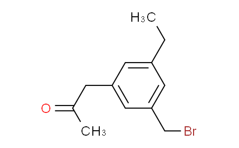 CAS No. 1804232-20-9, 1-(3-(Bromomethyl)-5-ethylphenyl)propan-2-one