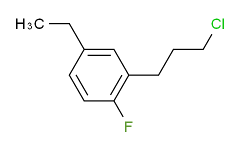 CAS No. 1805697-50-0, 1-(3-Chloropropyl)-5-ethyl-2-fluorobenzene