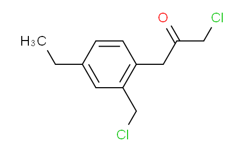 CAS No. 1804261-57-1, 1-Chloro-3-(2-(chloromethyl)-4-ethylphenyl)propan-2-one