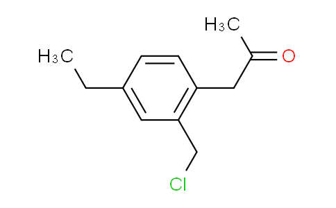 CAS No. 1803869-54-6, 1-(2-(Chloromethyl)-4-ethylphenyl)propan-2-one