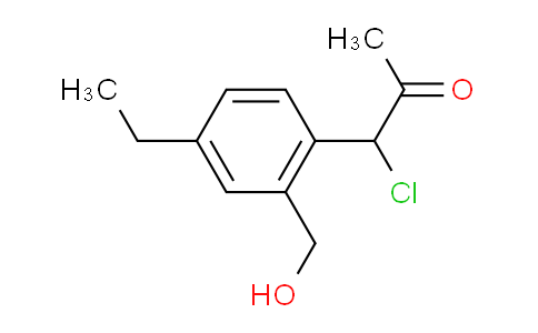 CAS No. 1804157-68-3, 1-Chloro-1-(4-ethyl-2-(hydroxymethyl)phenyl)propan-2-one