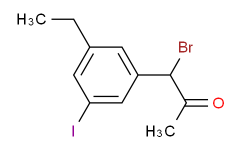 CAS No. 1804178-80-0, 1-Bromo-1-(3-ethyl-5-iodophenyl)propan-2-one