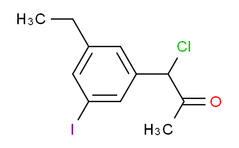 CAS No. 1804158-67-5, 1-Chloro-1-(3-ethyl-5-iodophenyl)propan-2-one