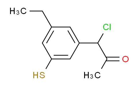 CAS No. 1805856-12-5, 1-Chloro-1-(3-ethyl-5-mercaptophenyl)propan-2-one