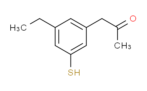 CAS No. 1806484-76-3, 1-(3-Ethyl-5-mercaptophenyl)propan-2-one