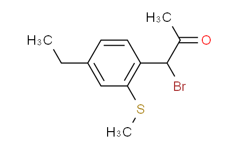 CAS No. 1806485-08-4, 1-Bromo-1-(4-ethyl-2-(methylthio)phenyl)propan-2-one