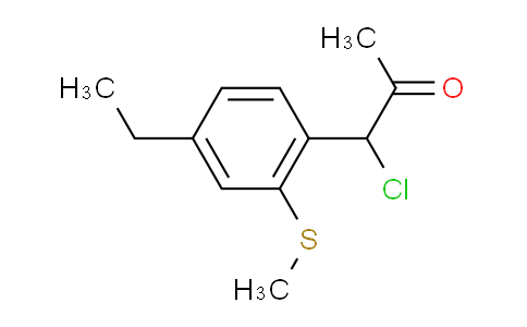 CAS No. 1805701-08-9, 1-Chloro-1-(4-ethyl-2-(methylthio)phenyl)propan-2-one