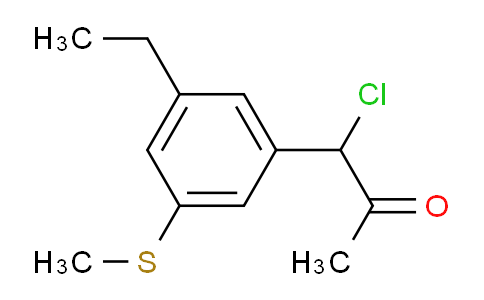 CAS No. 1806485-18-6, 1-Chloro-1-(3-ethyl-5-(methylthio)phenyl)propan-2-one