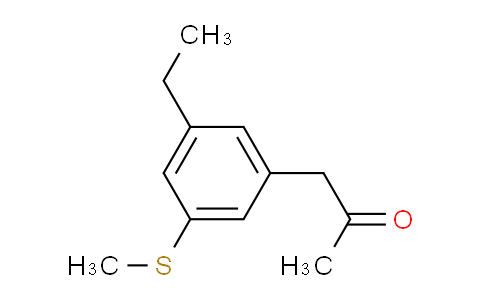 CAS No. 1806598-84-4, 1-(3-Ethyl-5-(methylthio)phenyl)propan-2-one