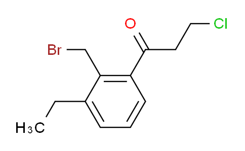 CAS No. 1804097-59-3, 1-(2-(Bromomethyl)-3-ethylphenyl)-3-chloropropan-1-one