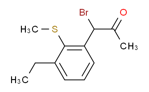 CAS No. 1804183-97-8, 1-Bromo-1-(3-ethyl-2-(methylthio)phenyl)propan-2-one