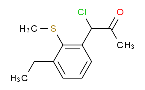CAS No. 1806616-58-9, 1-Chloro-1-(3-ethyl-2-(methylthio)phenyl)propan-2-one