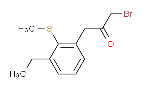 CAS No. 1806616-54-5, 1-Bromo-3-(3-ethyl-2-(methylthio)phenyl)propan-2-one
