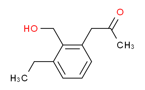 CAS No. 1804185-40-7, 1-(3-Ethyl-2-(hydroxymethyl)phenyl)propan-2-one