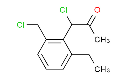 CAS No. 1804181-74-5, 1-Chloro-1-(2-(chloromethyl)-6-ethylphenyl)propan-2-one