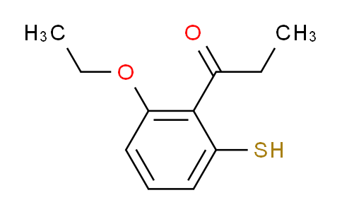 CAS No. 1806674-36-1, 1-(2-Ethoxy-6-mercaptophenyl)propan-1-one