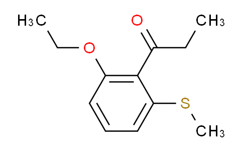 CAS No. 1806596-80-4, 1-(2-Ethoxy-6-(methylthio)phenyl)propan-1-one