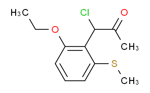 CAS No. 1805690-57-6, 1-Chloro-1-(2-ethoxy-6-(methylthio)phenyl)propan-2-one
