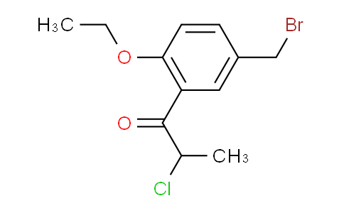 CAS No. 1804265-45-9, 1-(5-(Bromomethyl)-2-ethoxyphenyl)-2-chloropropan-1-one