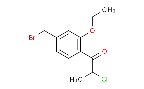 CAS No. 1804183-47-8, 1-(4-(Bromomethyl)-2-ethoxyphenyl)-2-chloropropan-1-one