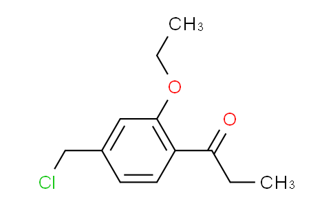 CAS No. 1804212-08-5, 1-(4-(Chloromethyl)-2-ethoxyphenyl)propan-1-one