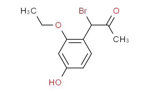 CAS No. 1805846-67-6, 1-Bromo-1-(2-ethoxy-4-hydroxyphenyl)propan-2-one