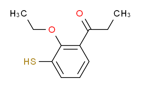 CAS No. 1805689-34-2, 1-(2-Ethoxy-3-mercaptophenyl)propan-1-one