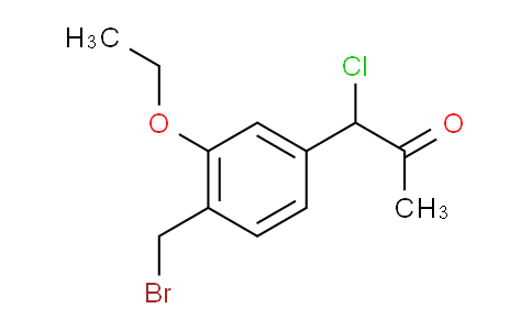 CAS No. 1804066-86-1, 1-(4-(Bromomethyl)-3-ethoxyphenyl)-1-chloropropan-2-one