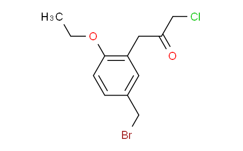 CAS No. 1804265-70-0, 1-(5-(Bromomethyl)-2-ethoxyphenyl)-3-chloropropan-2-one