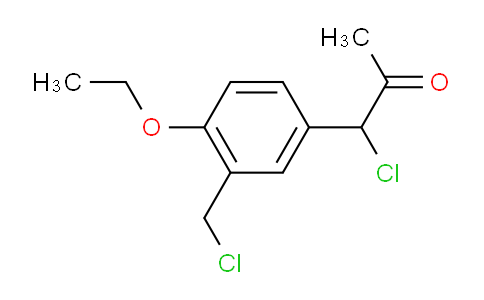 CAS No. 1804165-82-9, 1-Chloro-1-(3-(chloromethyl)-4-ethoxyphenyl)propan-2-one