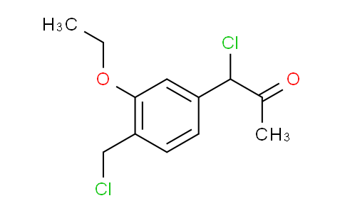 CAS No. 1804133-98-9, 1-Chloro-1-(4-(chloromethyl)-3-ethoxyphenyl)propan-2-one