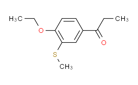 CAS No. 1806393-61-2, 1-(4-Ethoxy-3-(methylthio)phenyl)propan-1-one