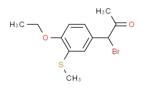 CAS No. 1806433-20-4, 1-Bromo-1-(4-ethoxy-3-(methylthio)phenyl)propan-2-one