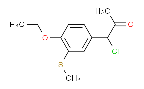CAS No. 1806556-07-9, 1-Chloro-1-(4-ethoxy-3-(methylthio)phenyl)propan-2-one