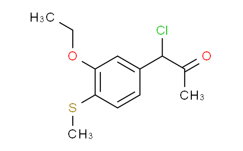 CAS No. 1805895-55-9, 1-Chloro-1-(3-ethoxy-4-(methylthio)phenyl)propan-2-one