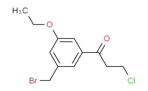 CAS No. 1804183-51-4, 1-(3-(Bromomethyl)-5-ethoxyphenyl)-3-chloropropan-1-one