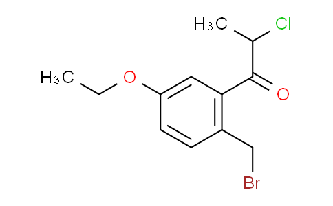 CAS No. 1806536-26-4, 1-(2-(Bromomethyl)-5-ethoxyphenyl)-2-chloropropan-1-one