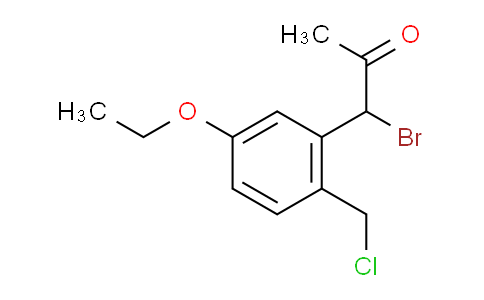CAS No. 1804094-94-7, 1-Bromo-1-(2-(chloromethyl)-5-ethoxyphenyl)propan-2-one
