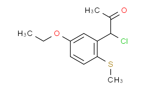 CAS No. 1806681-96-8, 1-Chloro-1-(5-ethoxy-2-(methylthio)phenyl)propan-2-one