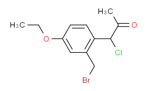 CAS No. 1806428-31-8, 1-(2-(Bromomethyl)-4-ethoxyphenyl)-1-chloropropan-2-one