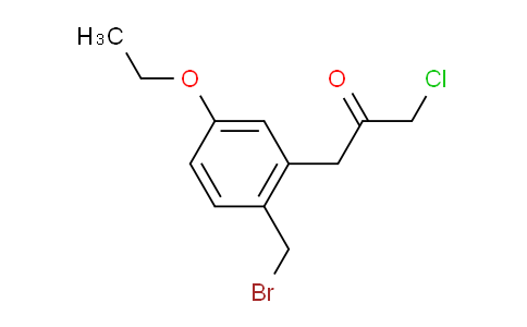 CAS No. 1804230-95-2, 1-(2-(Bromomethyl)-5-ethoxyphenyl)-3-chloropropan-2-one