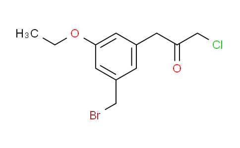CAS No. 1806579-55-4, 1-(3-(Bromomethyl)-5-ethoxyphenyl)-3-chloropropan-2-one